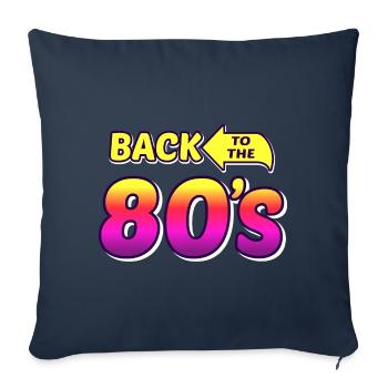back to the 80s / 80s retro party design - Sofa pillow with filling 45cm x 45cm - navy - Front