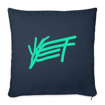 YEET Minimal - Sofakissen mit Füllung 45 x 45 cm - Navy - Vorne