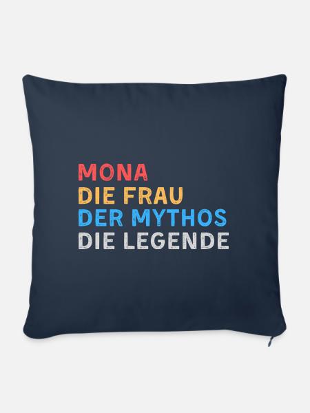 Mona Fau Mythos Legende - Sofakissen mit Füllung 45 x 45 cm - Navy