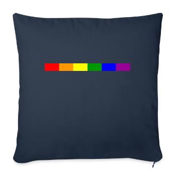 Discreet LGBT pride flag plus Classic. - Sofa pillow with filling 45cm x 45cm - navy - Front