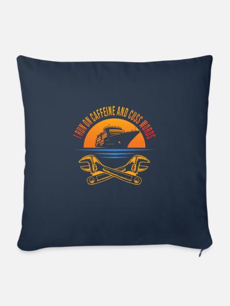 Schiffsmechaniker - Sofakissen mit Füllung 45 x 45 cm - Navy
