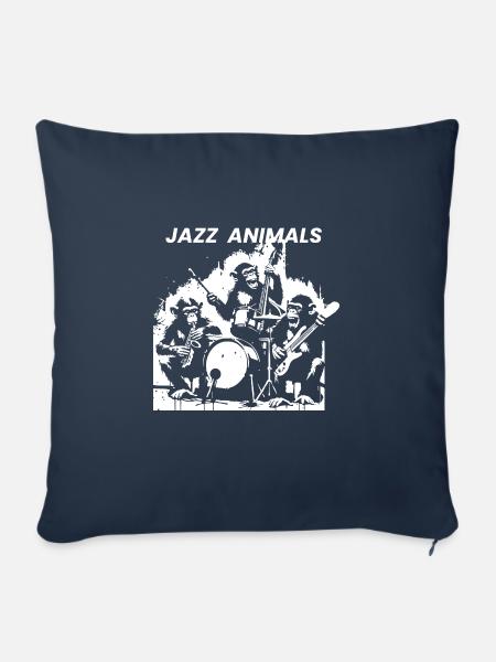 Jazz-Tiere - Sofakissen mit Füllung 45 x 45 cm - Navy