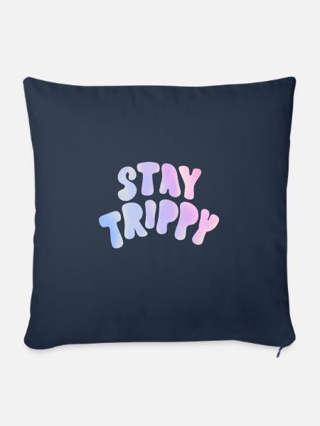 Stay trippy - Sofakissen mit Füllung 45 x 45 cm - Navy
