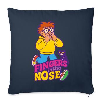 Finger in der Nase - Sofakissen mit Füllung 45 x 45 cm - Navy - Vorne