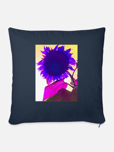 sommerblume pop Art - Sofakissen mit Füllung 45 x 45 cm - Navy