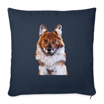 chacal - Coussin et housse de 45 x 45 cm - bleu marine - Devant