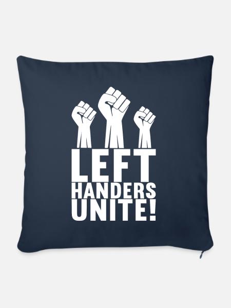 Linkshänder - Sofakissen mit Füllung 45 x 45 cm - Navy