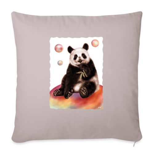 Panda World - Cuscino da divano 45 x 45 cm con riempimento