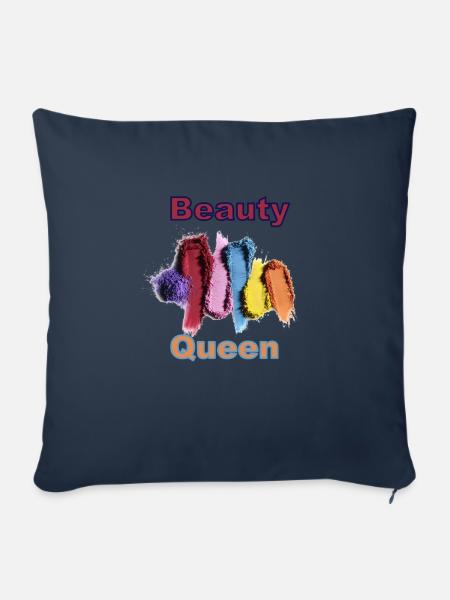 Beauty Queen - Sofakissen mit Füllung 45 x 45 cm - Navy