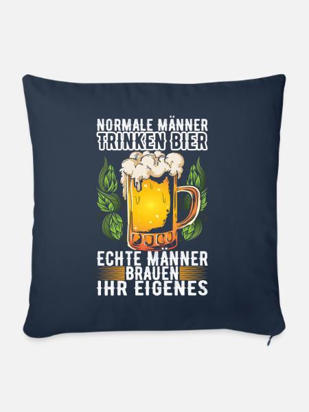 Bierbrauen Bierbrauer - Sofakissen mit Füllung 45 x 45 cm - Navy