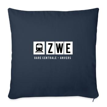 GARE CENTRALE ANVERS - Coussin et housse de 45 x 45 cm - bleu marine - Devant