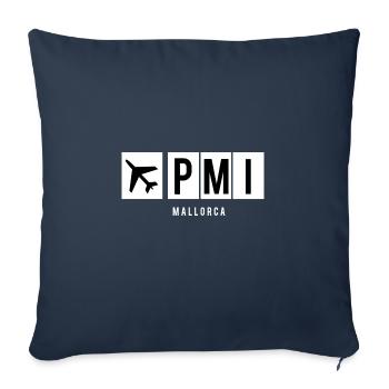 FLUGHAFEN PALMA DE MALLORCA - PMI - Sofakissen mit Füllung 45 x 45 cm - Navy - Vorne