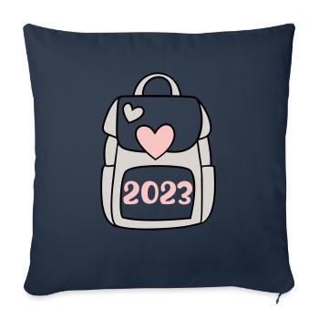 Schulkind 2023 - Sofakissen mit Füllung 45 x 45 cm - Navy - Vorne