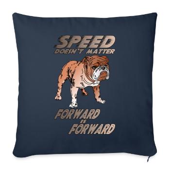 SPEED DOESN'T MATTER FORWARD IS FORWARD - Sofa pillow with filling 45cm x 45cm - navy - Front
