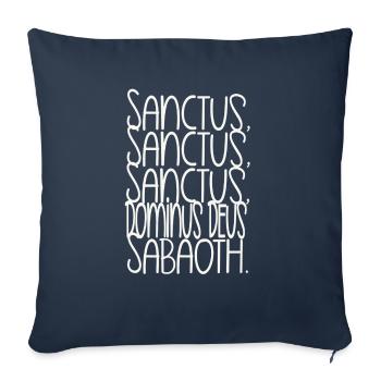 Sanctus, Sanctus, Sanctus, Dominus Deus Sabaoth - Coussin et housse de 45 x 45 cm - bleu marine - Devant