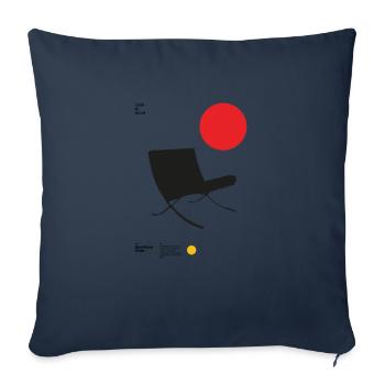 Barcelona Chair, Ludwig Mies van der Rohe - Coussin et housse de 45 x 45 cm - bleu marine - Devant