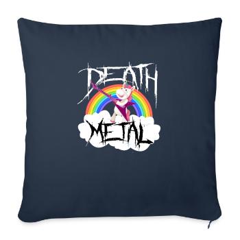Death Metal Unicorn - Sofakissen mit Füllung 45 x 45 cm - Navy - Vorne