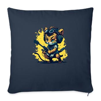 Tiger Gitarre - Sofakissen mit Füllung 45 x 45 cm - Navy - Vorne