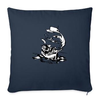 Dériver - Coussin et housse de 45 x 45 cm - bleu marine - Devant