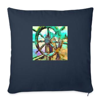 Steuerrad - Sofakissen mit Füllung 45 x 45 cm - Navy - Vorne