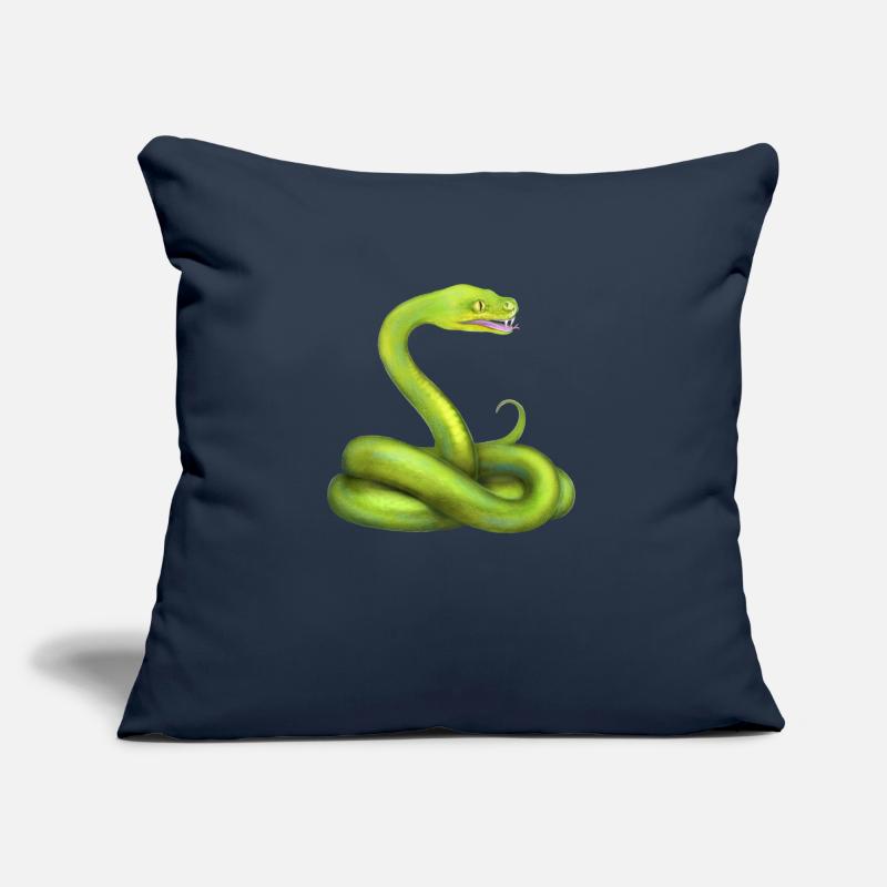 L’animal de la jungle du serpent python vert Coussin et housse de 45 x 45 cm