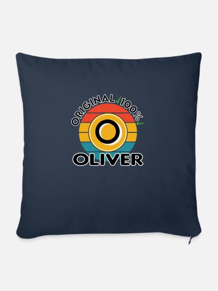 Oliver - Sofakissen mit Füllung 45 x 45 cm - Navy
