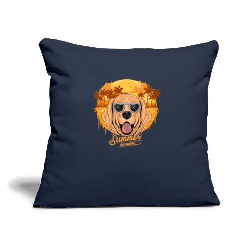 Summer dog - Cuscino da divano 45 x 45 cm con riempimento