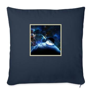 Apocalypse spatiale - Coussin et housse de 45 x 45 cm - bleu marine - Devant