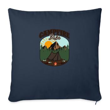 Campfire Babe - Sofa pillow with filling 45cm x 45cm - navy - Front