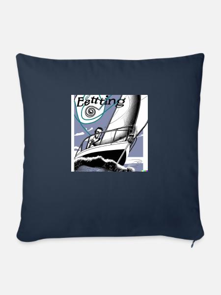 Segelyacht 2 - Sofakissen mit Füllung 45 x 45 cm - Navy