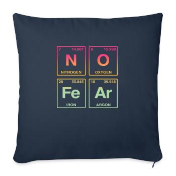 NO FEAR - with elements of the perdiode system - Sofa pillow with filling 45cm x 45cm - navy - Front