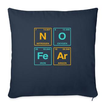 NO FEAR - with elements of the perdiode system - Sofa pillow with filling 45cm x 45cm - navy - Front