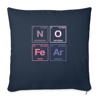 NO FEAR - with elements of the perdiode system - Sofa pillow with filling 45cm x 45cm - navy - Front