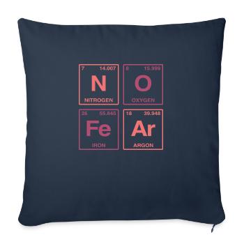 NO FEAR - with elements of the perdiode system - Sofa pillow with filling 45cm x 45cm - navy - Front