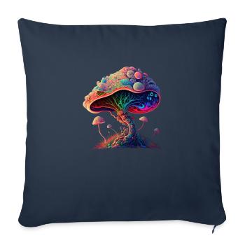 Colorful Mushroom - Sofa pillow with filling 45cm x 45cm - navy - Front