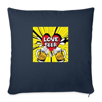 Bier - Sofakissen mit Füllung 45 x 45 cm - Navy - Vorne