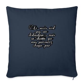 la destination du succès - Coussin et housse de 45 x 45 cm - bleu marine - Devant