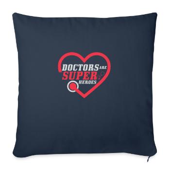 doctors are super heroes nice design for gift - Sofa pillow with filling 45cm x 45cm - navy - Front