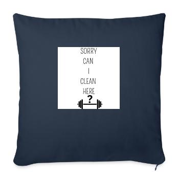 Désolé, je peux nettoyer ici - Coussin et housse de 45 x 45 cm - bleu marine - Devant