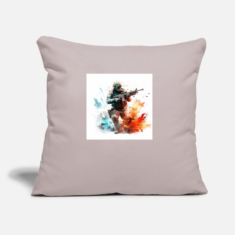 Art de jeu CoD BF 2042 BF4 BF3 BF2 Coussin et housse de 45 x 45 cm