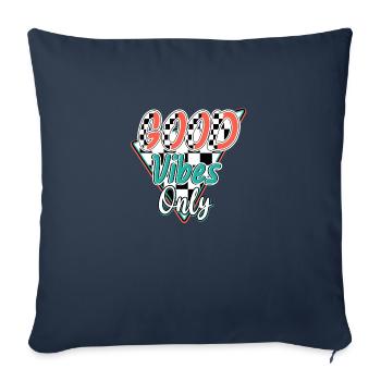 good vibes only - Sofa pillow with filling 45cm x 45cm - navy - Front