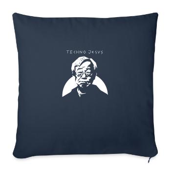 Techno Jesus - Sofa pillow with filling 45cm x 45cm - navy - Front