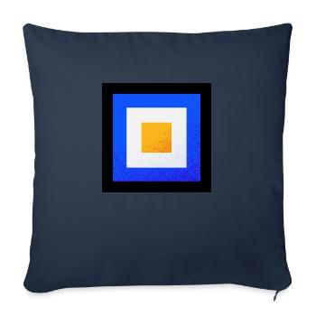 Squares in squares - Sofa pillow with filling 45cm x 45cm - navy - Front
