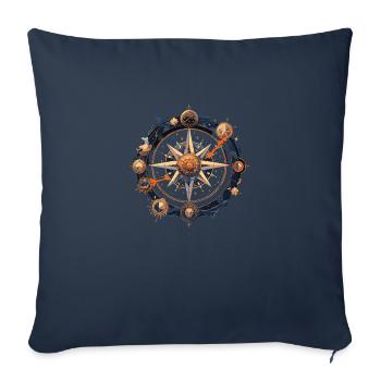 Compass - Sofa pillow with filling 45cm x 45cm - navy - Front