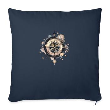 Compass - Sofa pillow with filling 45cm x 45cm - navy - Front