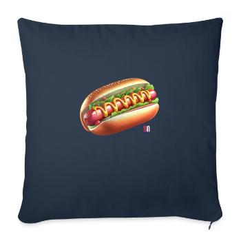 j’adore HotDOG - Coussin et housse de 45 x 45 cm - bleu marine - Devant