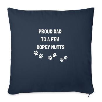 Proud Dog Dad - Sofa pillow with filling 45cm x 45cm - navy - Front