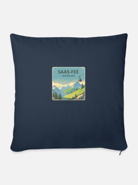 saas-fee - Sofakissen mit Füllung 45 x 45 cm - Navy