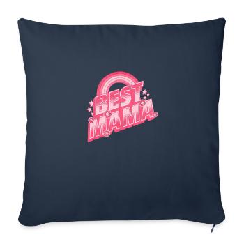 Meilleure maman | Meilleure mère - Coussin et housse de 45 x 45 cm - bleu marine - Devant