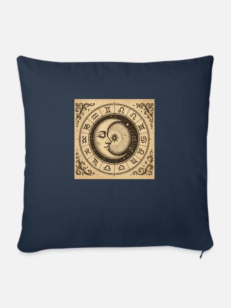 Halbmond umkreist - Sofakissen mit Füllung 45 x 45 cm - Navy
